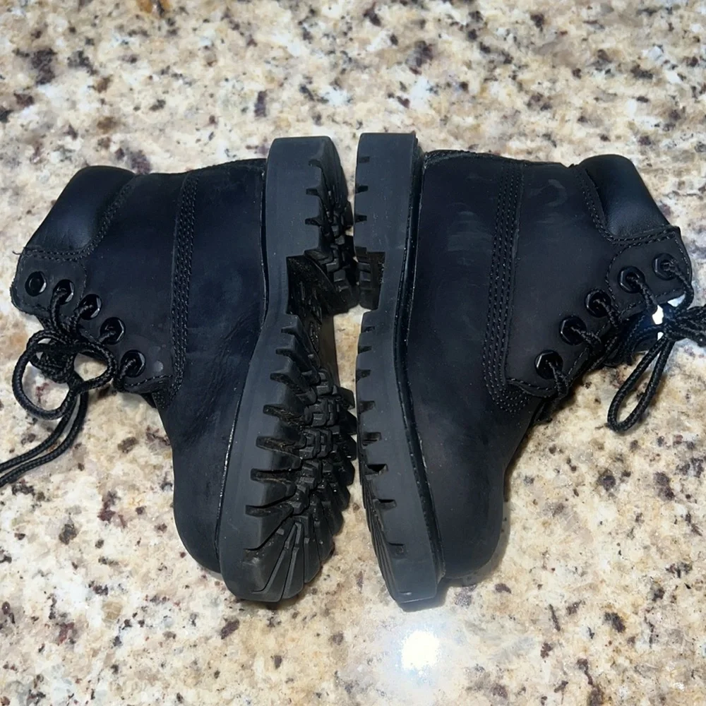 Timberland Kids Black Lace-Up Boots